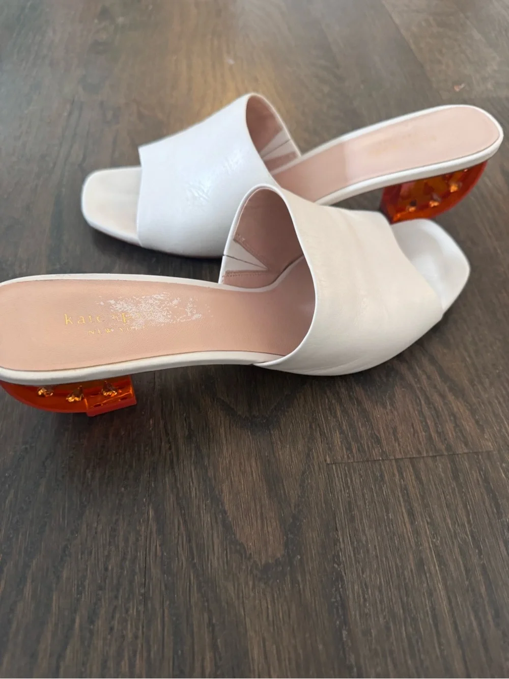 Kate Spade Citrus Slide Sandals in white/parchment - Picture 6 of 7